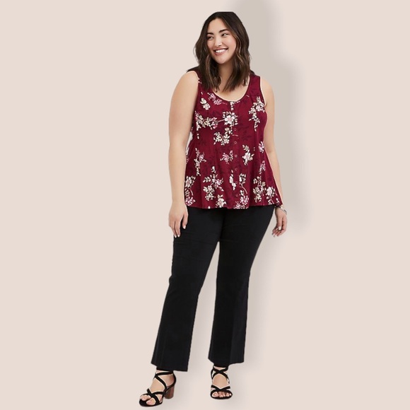 Torrid FLORAL CHALLIS FIT & FLARE TANK - Picture 3 of 8